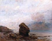 Gustave Courbet Isolated Rock (Le Rocher isolx) oil on canvas